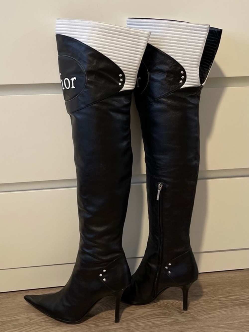 Vintage Dior x Galliano over the knee moto boots 39 - Picture 3 of 6